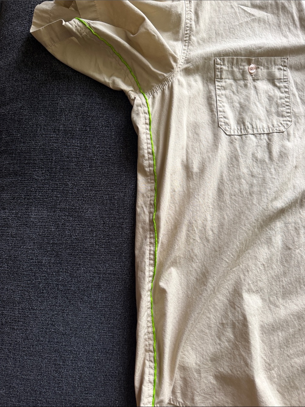 Stussy Men’s Cream Button-Down Shirt vintage - Picture 3 of 5